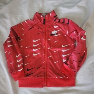 Nike red zip up jacket toddler size 3T activewear sweatshirt